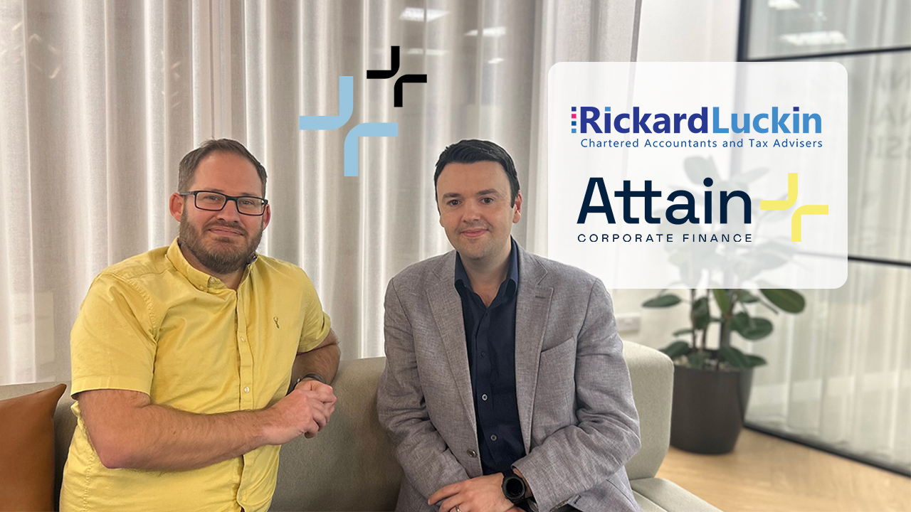 Rickard Luckin announces launch of joint venture business Attain Corporate Finance LLP