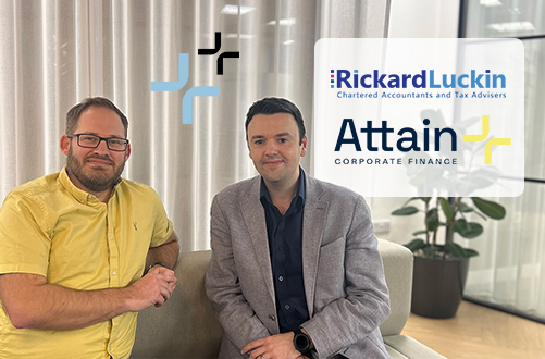Rickard Luckin announces launch of joint venture business Attain Corporate Finance LLP